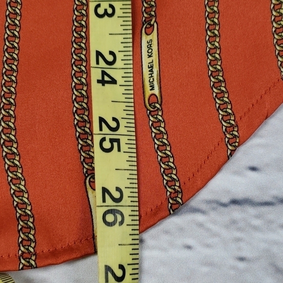 MICHAEL Michael Kors Signature Chain Silky Blouse - Picture 9 of 12